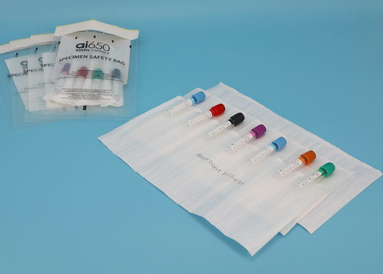 Clear 95kPa Bags for UN3373 Dangerous Goods Packing , 95kPa Specimen