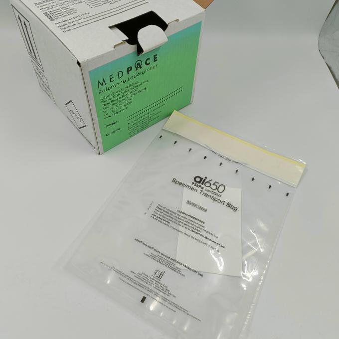 Clear 95kpa Plastic Specimen Bags For Laboratory