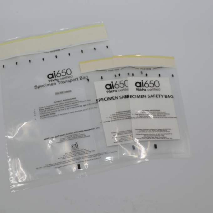 LDPE Ziplock Biohazard Specimen Bags Resealable For Medical Usage
