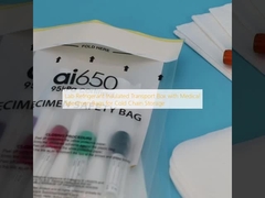 Lab Refrigerant Insulated Transport Box with Medical Specimen Bags for Cold Chain Storage