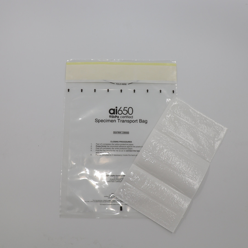 High Performance Print Colored Film 95kPa Zipper Bag Hold Document And Specimen