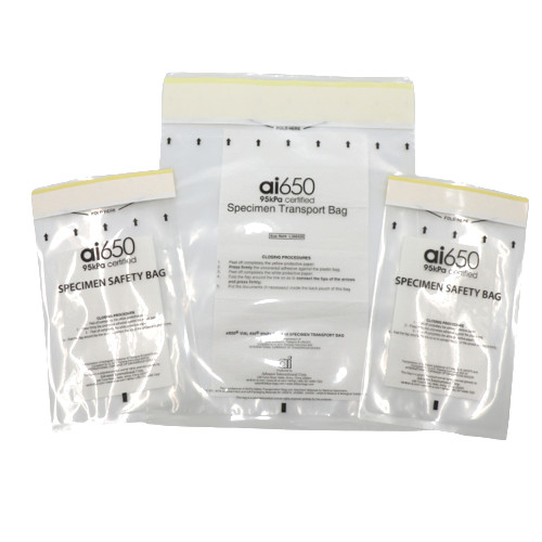 95 KPA Customized Biohazard Specimen Self Adhesive Bag Disposable For Laboratory