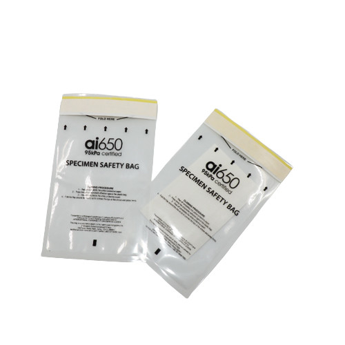 3 / 2 Wall 95kpa Cytotoxic Biohazard Specimen Transport Bags With Absorb Pad
