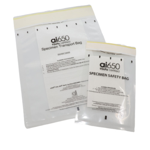 Polyethylene 95kPa Pressure Range Specimen Transport Bag 168mm X 283mm Size