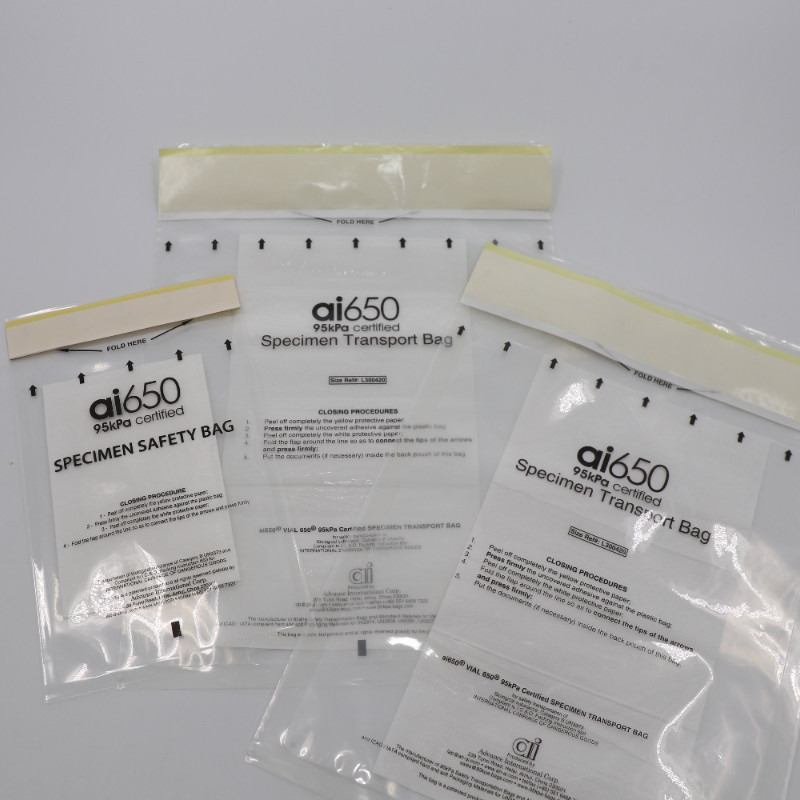 7 Slot Absorbent Bag Cover UN 2814 95kPa Sample Bag White Appearance 550ml
