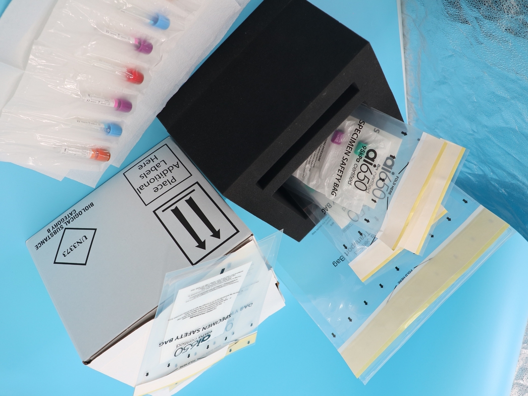 Refrigerant Gel Ice Pack and 95kPa Plastic Bags for Liquid Blood Sample Collection Box