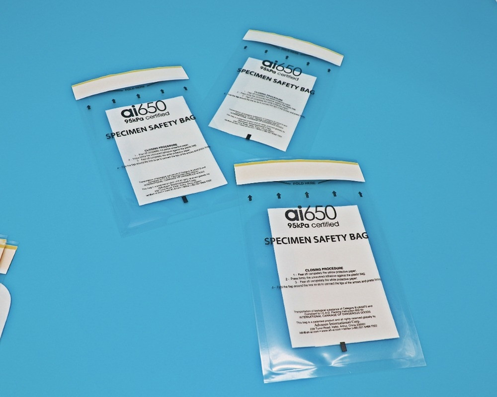 95kPa pe Medical laboratory sample bag transport bag high pressure resistant degradable bag