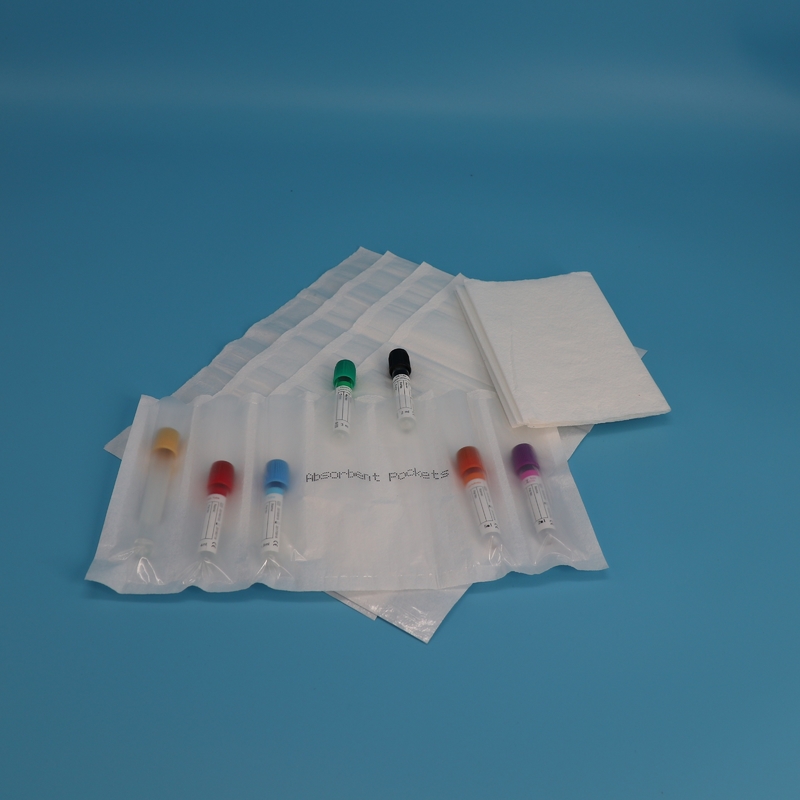 95kPa Tourniquet Serum Tubes Blood Collection 4-Slotted Absorbent Pocket Sleeves 2400pcs/Pack For Chemical