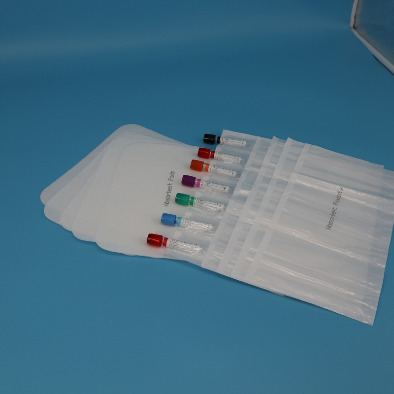95kPa Tourniquet Serum Tubes Blood Collection 4-Slotted Absorbent Pocket Sleeves 2400pcs/Pack For Chemical