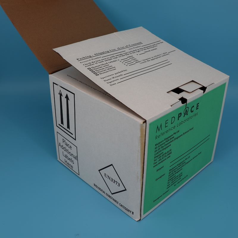 Medical Laboratory Specimen Coagulation Test Shipping Boxes / Specialized Drop Box for Transportation