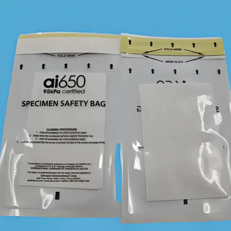 95 KPa Biohazard Specimen Bag Used For Transporting , Biohazard Specimen Packing Bags
