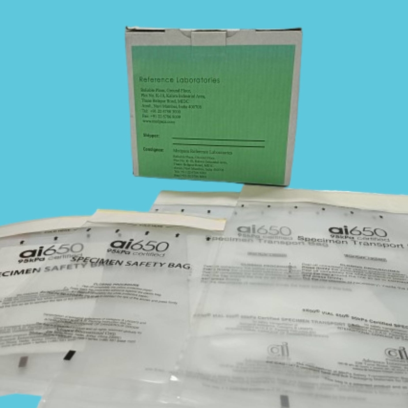95kpa Thickened PE Ziplock Bag Biosafety Specimen Test Tube Bag Sealed Nucleic Acid Test Sample Transport Bag