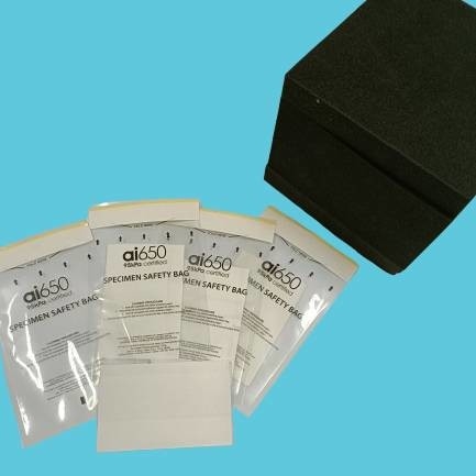 95kpa Specimen Bags 5.9x9.5 Inch With Ai 650 Biohazard Logo Zip Lock Closure LDPE Material