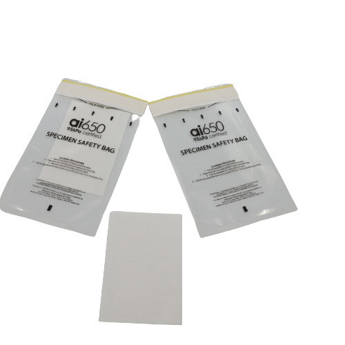 95kPa Pressure-Proof Leak-Proof Specimen Bags Biological Specimen Transport Pouch Three-Layer Biohazard Self-Sealing Bag