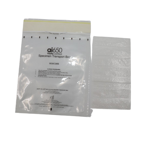 Custom Slide Size High Quality Medical Disposable Red Reclosable Ziplock Plastic 95Kpa Transportation Biochemical Specimen Bag
