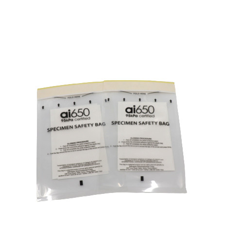 Double Pockets Lab Use Disposable Specimen Retrieval Bag Three Layers Kangaroo Bag Bio Medical 95kpa Specimen Bags