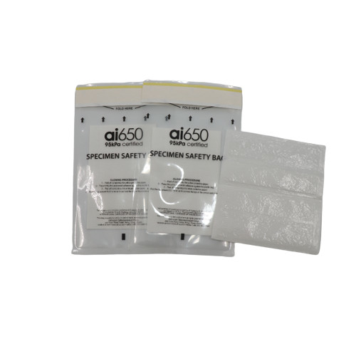 Biohazard Bags Specimen Transport Bag With Super Absorbent Pads , Medical Grade 3 Walls With Documents Pocket