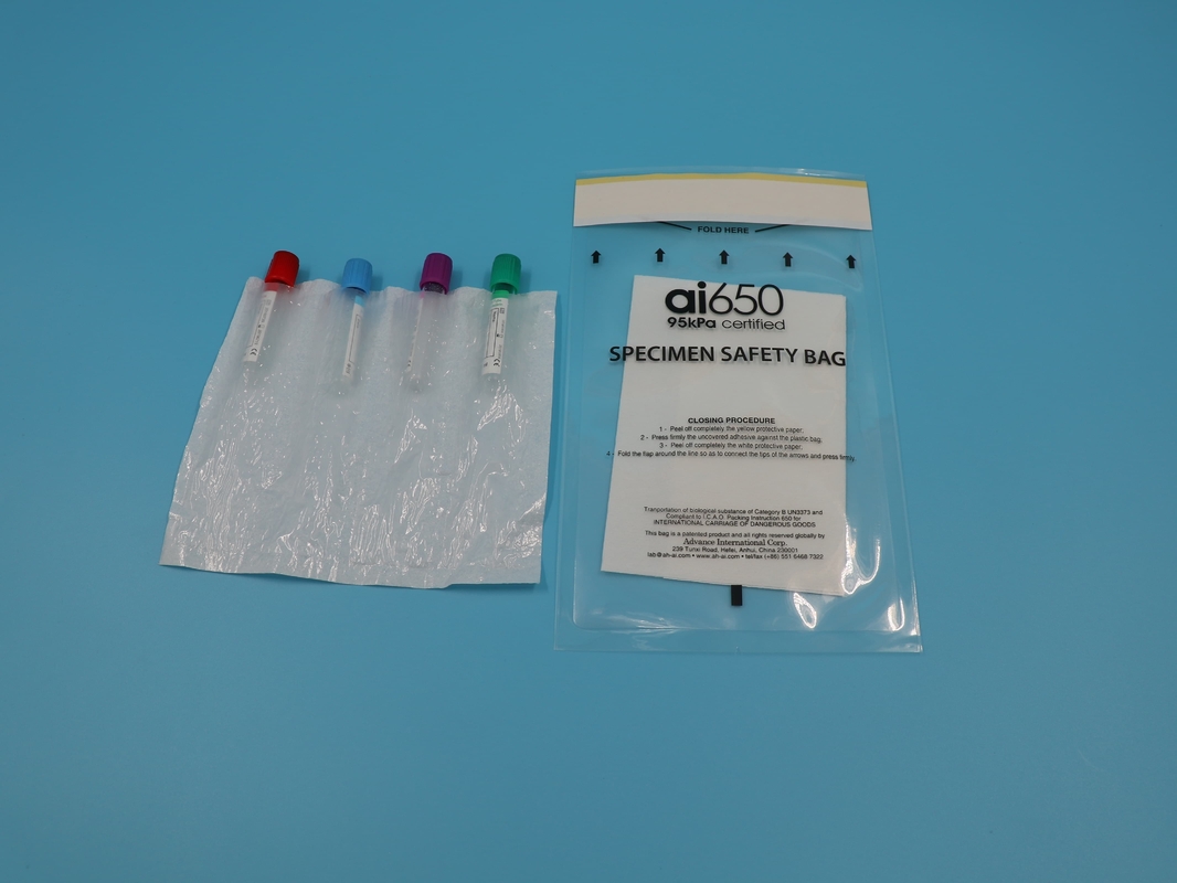 Custom Yellow 6X9inch Ziplock Laboratory Plastic Specimen Transport Biohazard Bags Medical