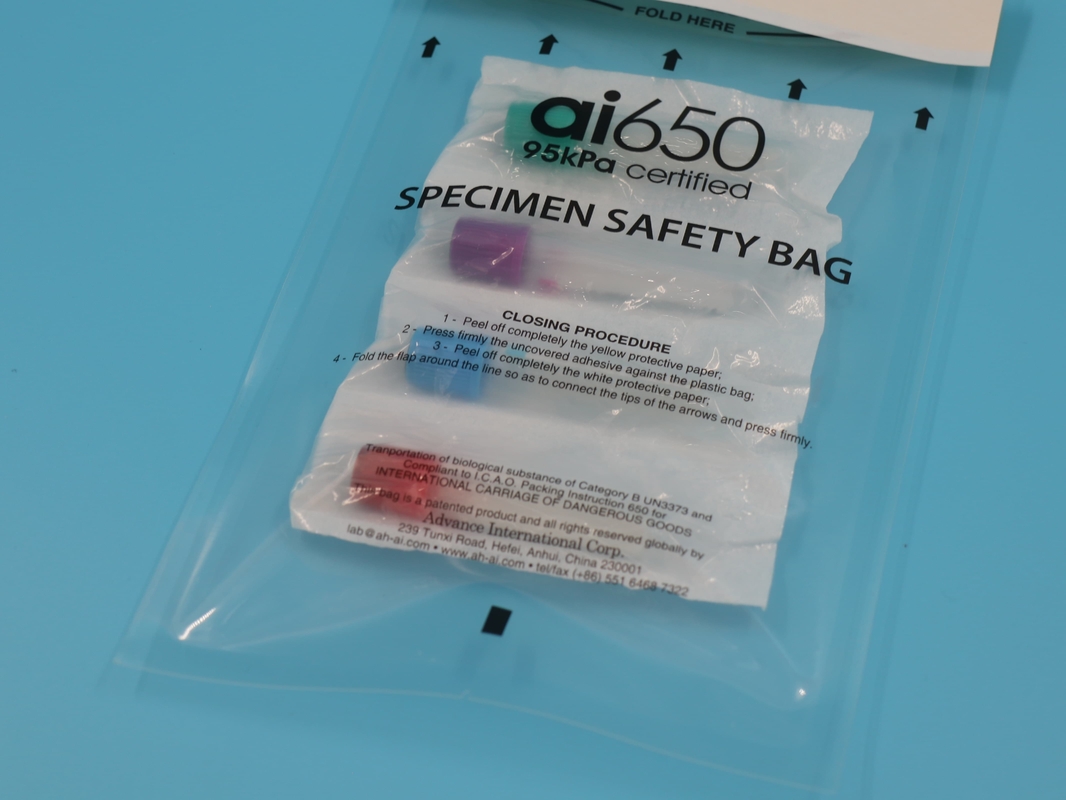 Customizable Biohazard Specimen Bags For Lab Sample Transport Zipper PP And PE Plastic For Garbage And Chemical Industries