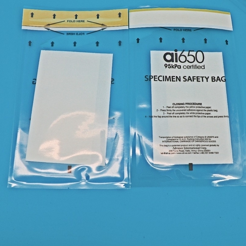 Disposable Medical Specimen Biohazard Bags For Laboratory Transport Durable Ziplock Design For Safe Blood Sample Delivery