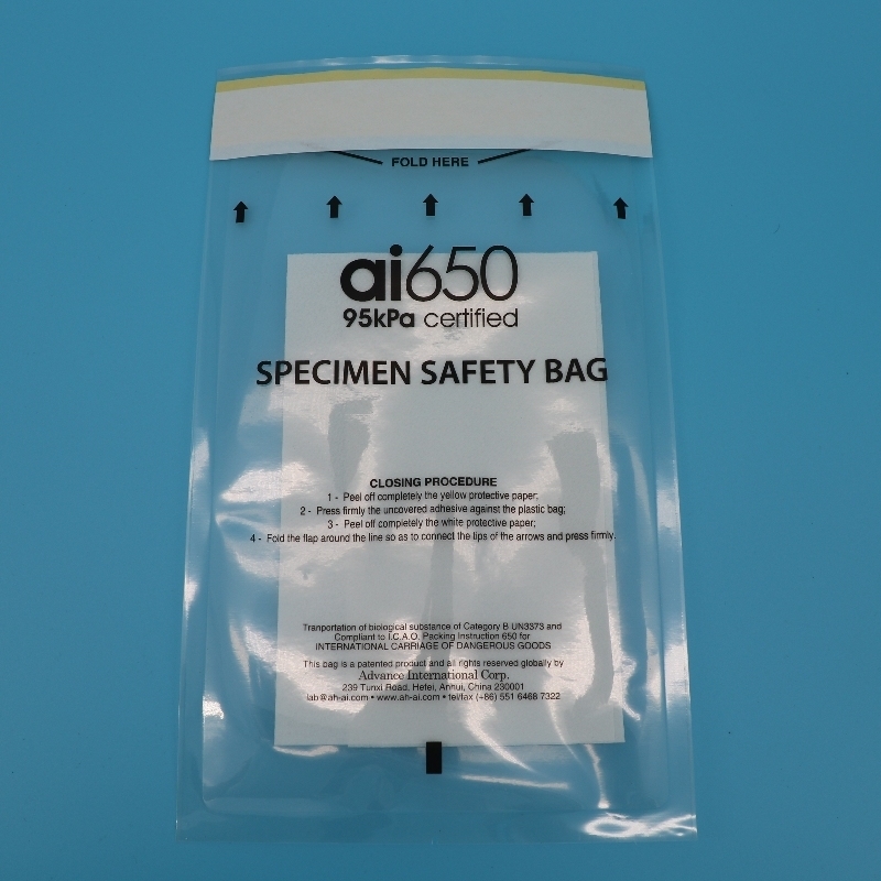 Secure 95kpa Medical Specimen Bag With Absorbent Pads And Tubes For Safe Biohazard Sample Containment