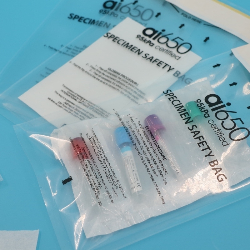 Leakproof Specimen Shipping Box With UN3373 Transparent Bags And Absorbent Pouch For Medical Samples