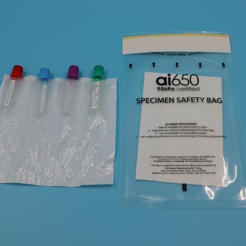 95kpa Specimen Transport Bag Secure Medical Biohazard Sample Container For Biological Samples
