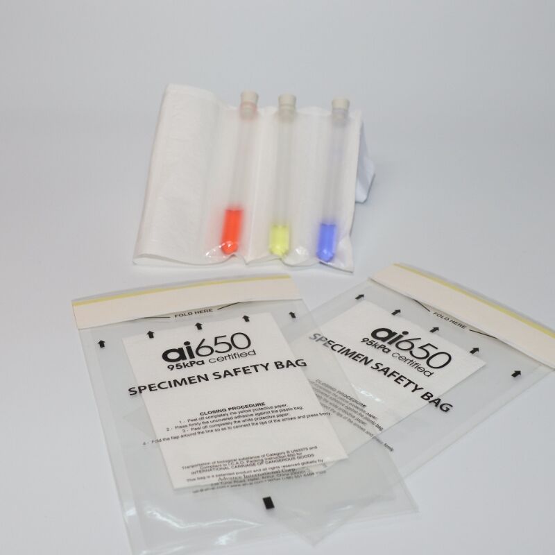 UN3373 Lab Transport Kit - Complete With 95kPa Safety Bags & Absorbent Pouch For Biological Samples