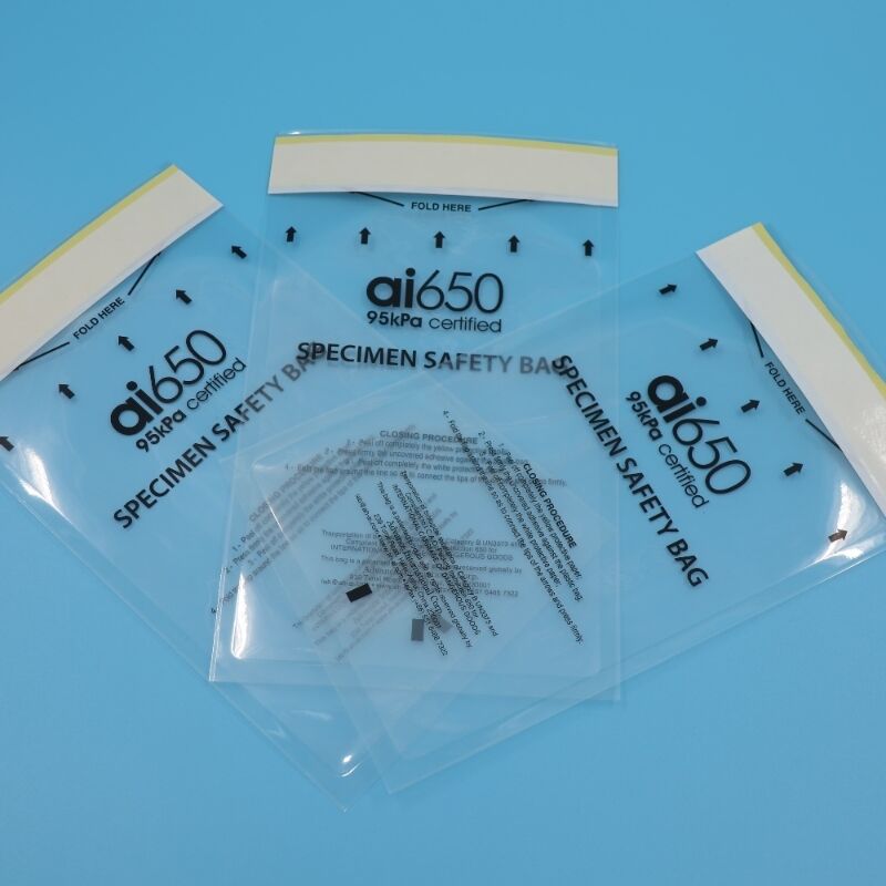 Laboratory Sample Biohazard Bags 95 KPa Safety For Blood And Specimen Transport With Absorbent Pads