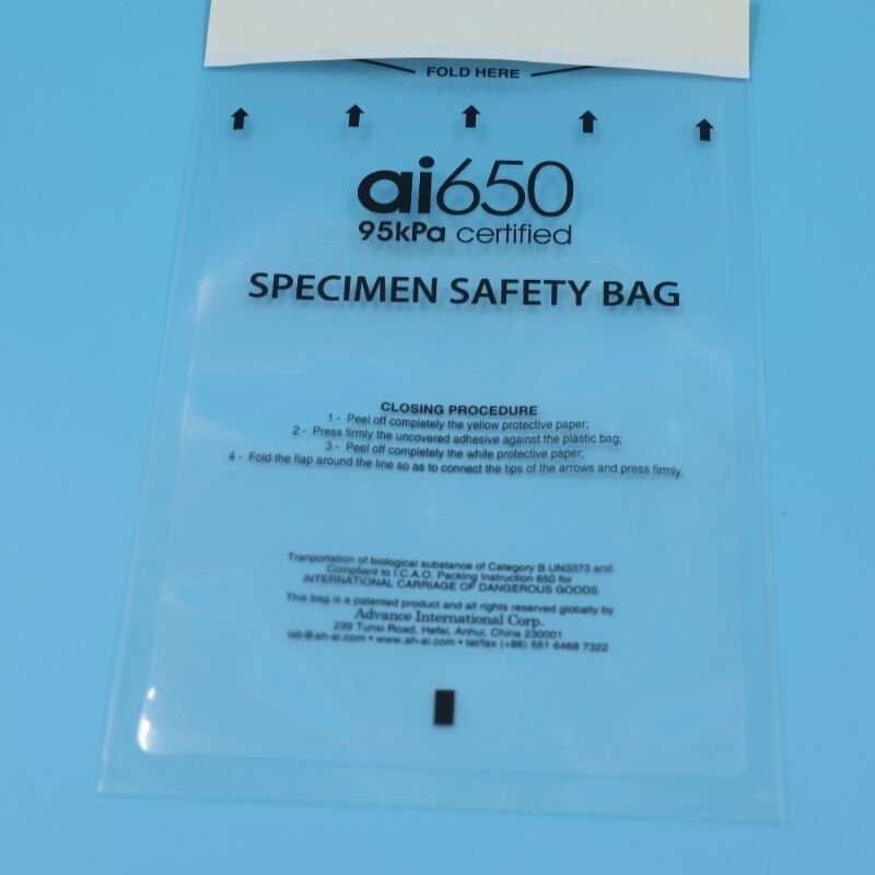 95kPa UN3373 Specimen Transport Bags Leak-Proof & Sealed Biohazard Packaging For Sample Transportation