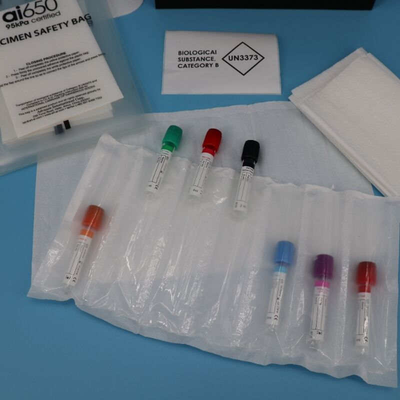 Medical Specimen Transport Bags 95kPa Biohazard Sample Bags Includes Absorbent Pad Leak-Proof Transparent Bags For Safe Lab Sample Collection Transportation
