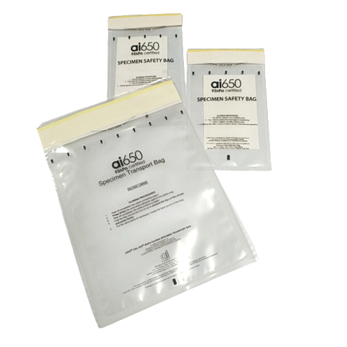 Biohazard Specimen Bag With Absorbent Pouch 95kPa Tested Leak-Proof For Lab Transport