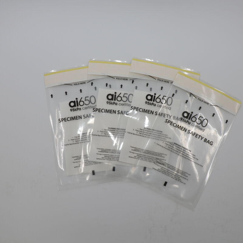 95kpa Biohazard Specimen Transport Bag Leak-Proof Zipper Bag, Medical Specimen Reclosable Bag For Lab & Hospital Use