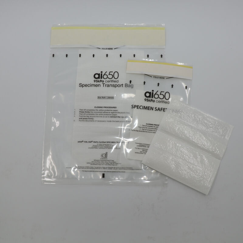 UN3373 95kPa Biohazard Specimen Bag Transport Bag For Infectious Substances, Dangerous Goods & Biological Samples