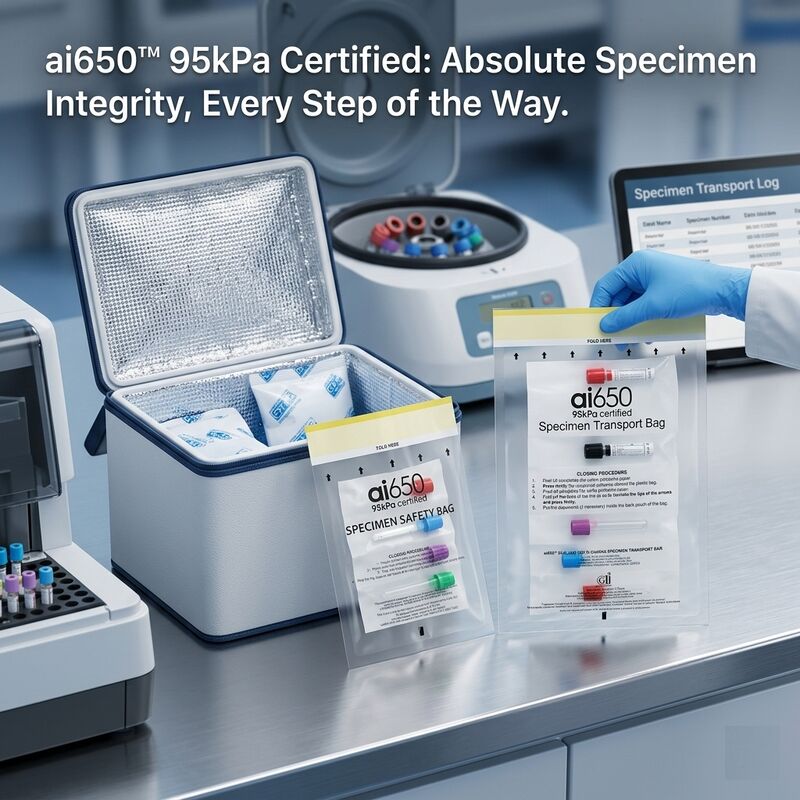 95kPa Diagnostic Specimen Transport Bags – Leakage-Proof Biohazard Bags For Laboratory Samples