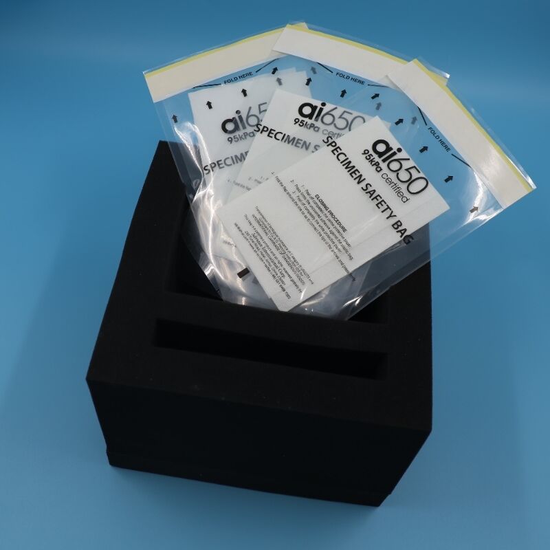 Specimen Transport Bag 95kPa Leak-Proof Biohazard Bag With Absorbent Pad That Solidifies Leaked Liquids And Secure Tamper-Evident Seal