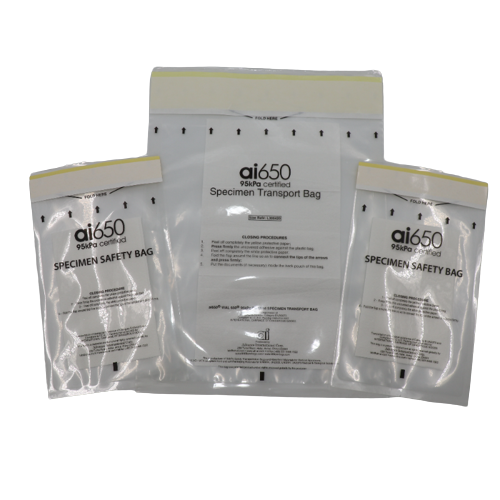 Diagnostic Specimen Transport Kit With Absorbent Pad & Documentation Pouch For Lab & Field Use