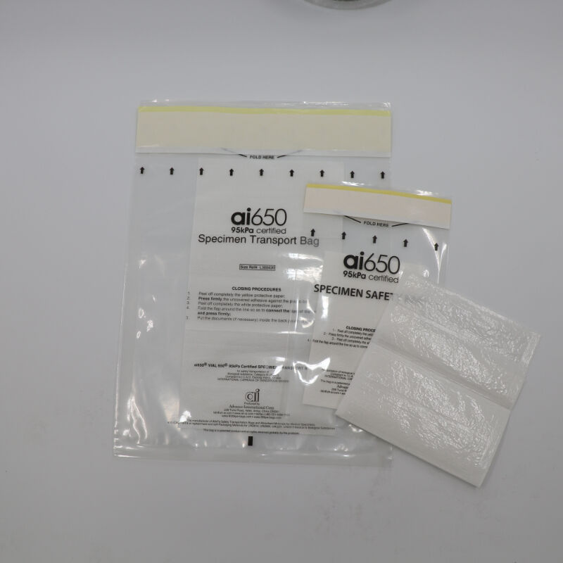 AI650 7 Slotted Absorbent Pocket Leak-Proof, High Absorbency, Ideal For Urine & Blood Specimen Transportation
