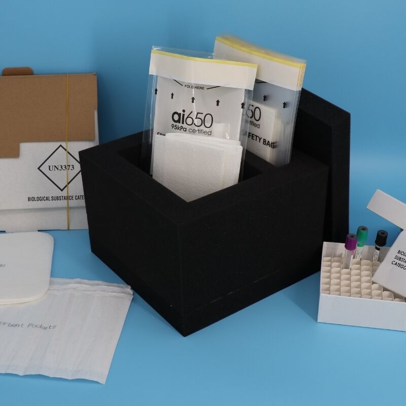 AI650® 95kPa Biohazard Specimen Transport Bag With 7-Slot Absorbent Sleeve UN3373 Compliant For Category B Substance Shipping