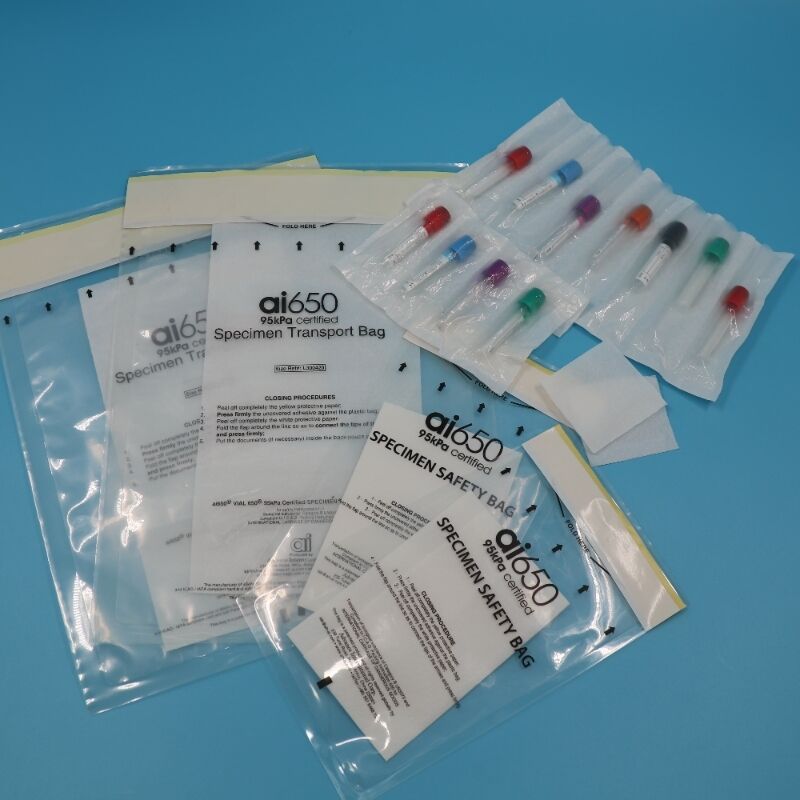 95kPa Specimen Transport Bag Leakproof Disposable Bag For Medical Sample Transport