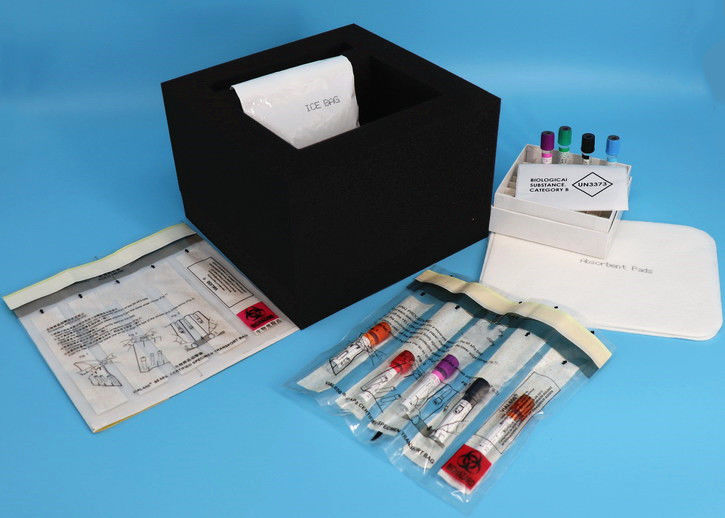 7 slot Absorbent Pouches For Specimen Tubes Packing Safe Air Transport