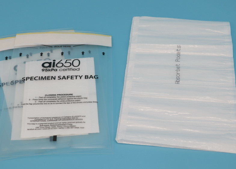 AI650 95kPa Specimen Transport Bag / 95kpa Liquid Tight Pouch for laboratory
