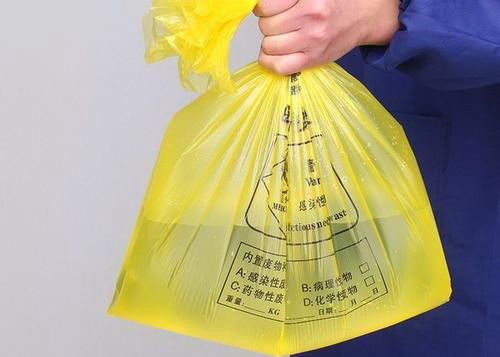 Black Color 60 Gallon Biohazard Garbage Bags Replacement Side Gusset Bag Biodegradable