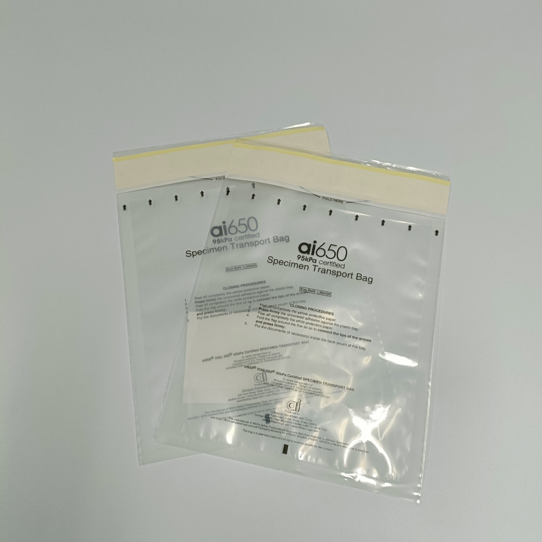 Biohazard Specimen Transport Ziplock 95kPa Bags Disposable LDPE Customized