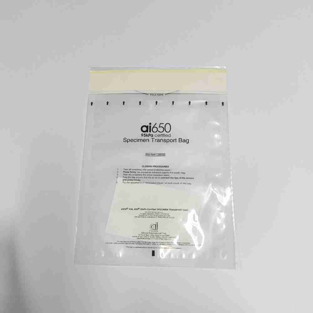 Laboratory Biohazard Specimen Bags Self Adhesive Seal With Printing