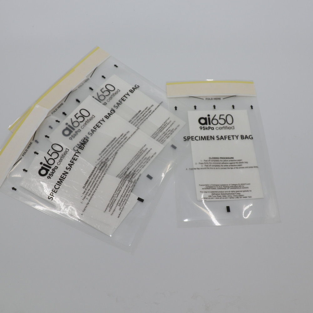 Customized Waterproof 95kpa Specimen Bags Self Adhesive Seal For Transportation