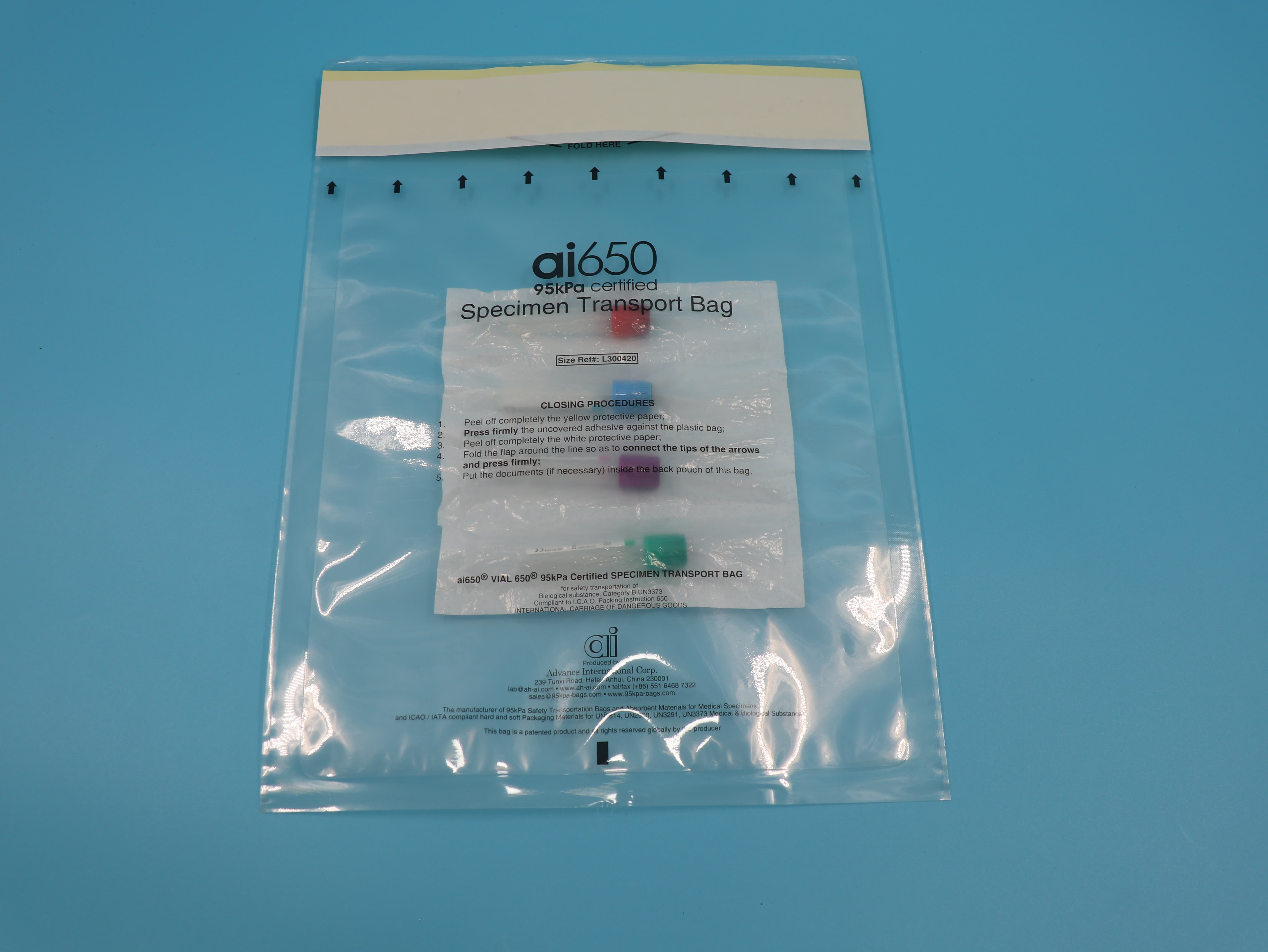 Specimen Bags With Outside Pocket Paperwork Pouch Laboratory Sample Bag