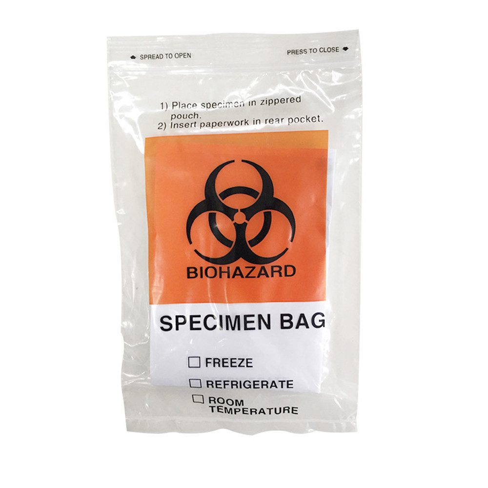 Self Adhesive Specimen Packing 95kPa Biohazard Garbage Bags