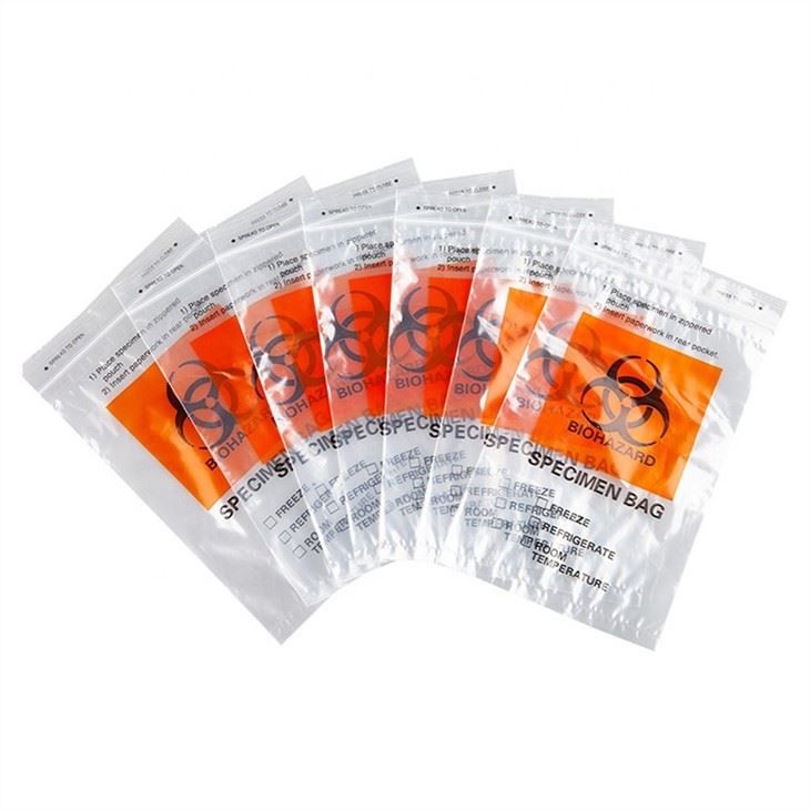 IATA 95kPa Biohazard Bag For Clinic , Biohazard Ziplock Bags